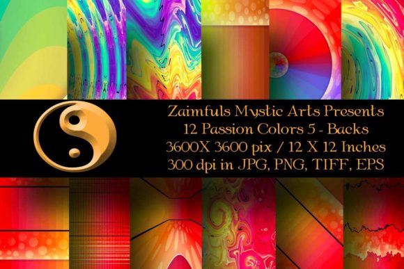 12 Passion Colors Backgrounds #5: Vibrant Design Foundations
