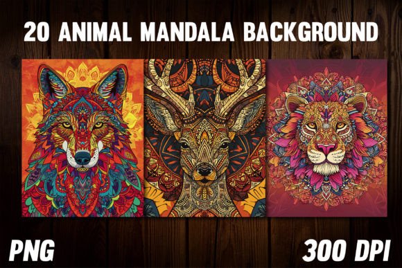 Animal Mandala Backgrounds for Covers 4: Your Creative Asset