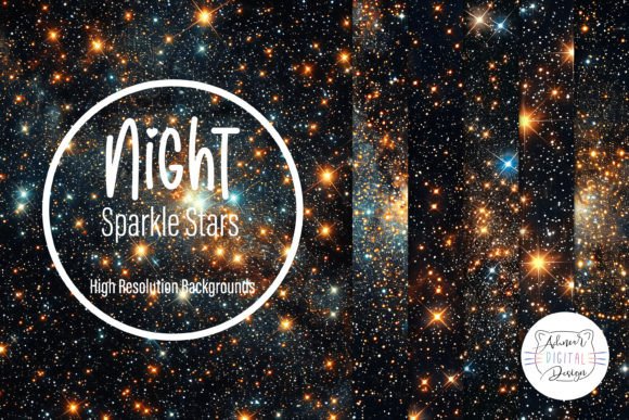 Capturing the Cosmos: The Night Sparkle Stars Backgrounds Bundle