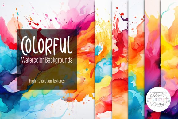 Colorful Watercolor Backgrounds Set: A Designer's Toolkit