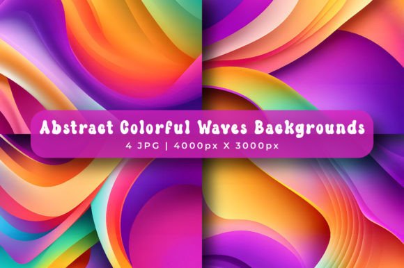 Colorful Wave Backgrounds: Dynamic Digital Papers for Modern Projects