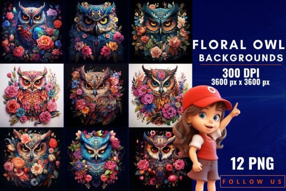 Enchanted Feathers: A Designer's Guide to Floral Owl Backgrounds