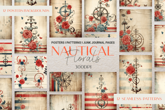 Floral Maritime Backgrounds: A Designer's Oceanic Toolkit