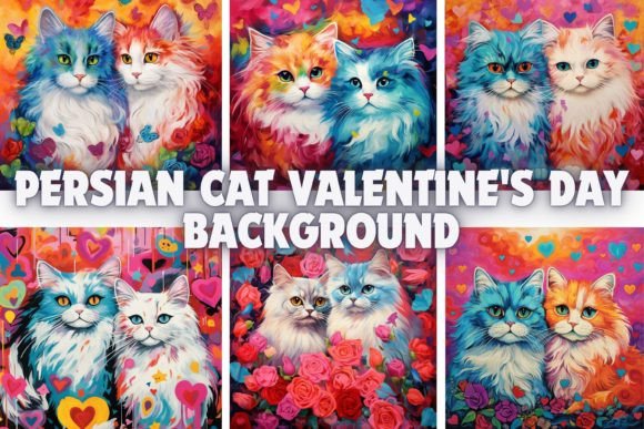 Persian Cat Valentine's Day Backgrounds: A Designer's Love Letter