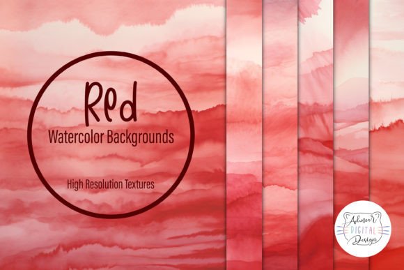 Red Watercolor Backgrounds: A Set for Bold Creativity