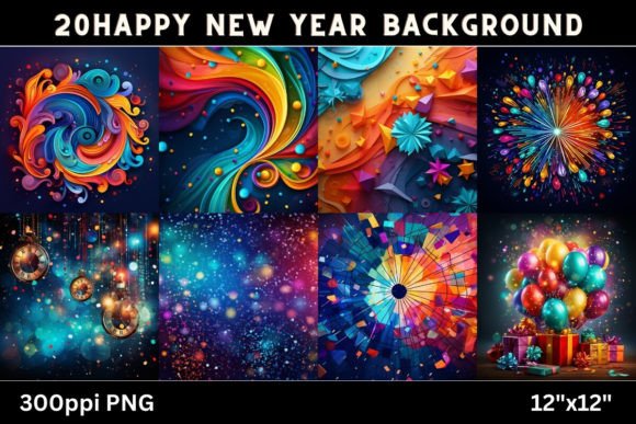 Ring in the New Year with Vibrant Digital Backgrounds