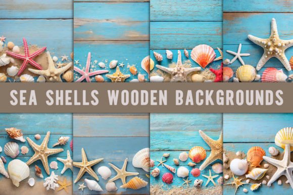 Sea Shells Wooden Backgrounds: A Natural Design Toolkit