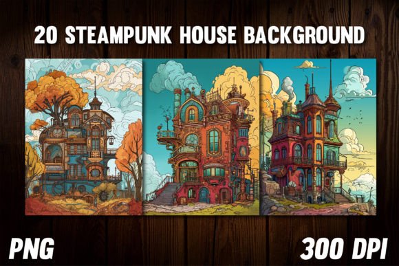 Steampunk House Backgrounds for Covers 5: A Designer's Guide