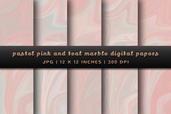 The Allure of Pastel Pink and Teal Marble Digital Papers