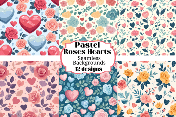 Unlocking the Aesthetic: 12 Pastel Roses Seamless Backgrounds